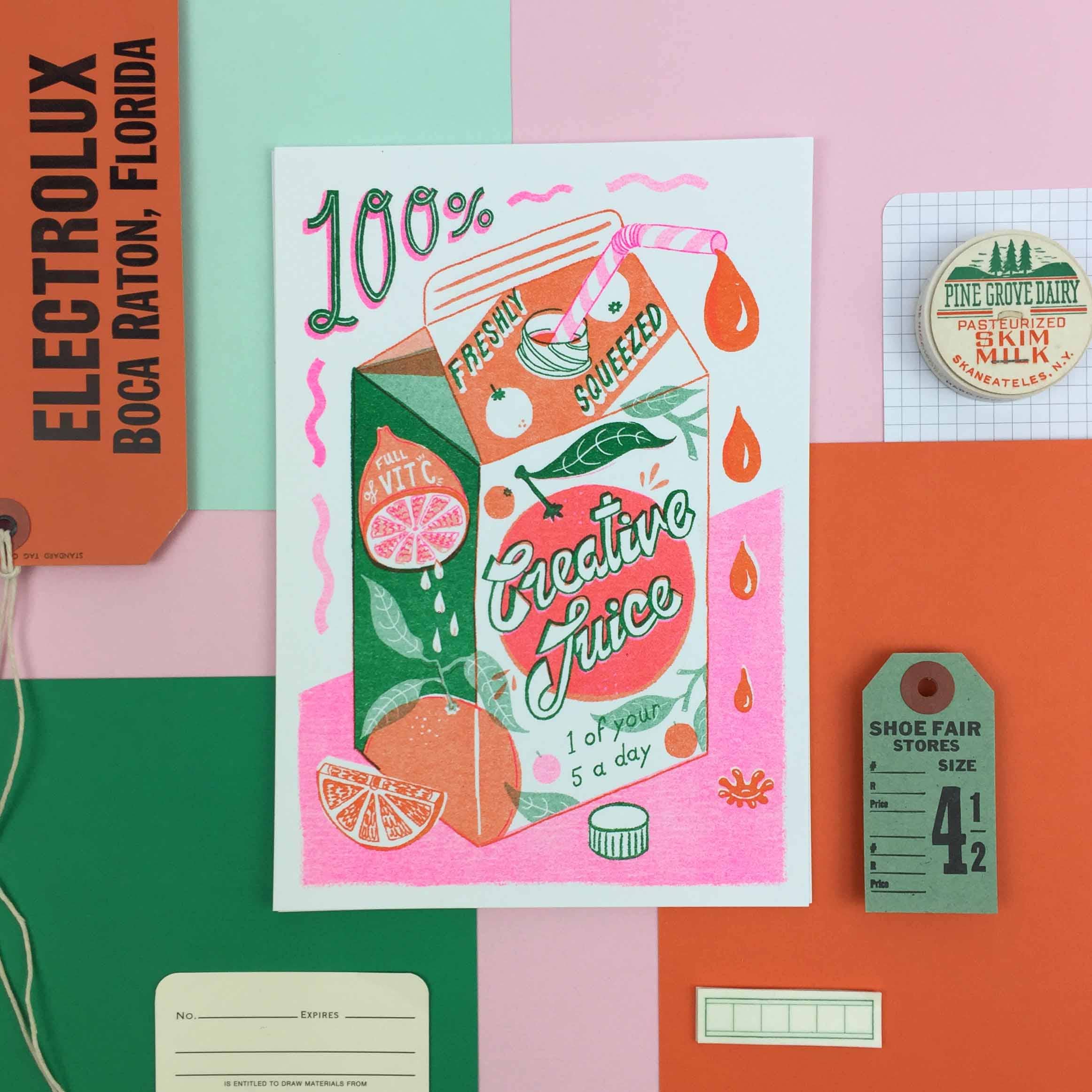 A5 Creative Juice Risograph Print