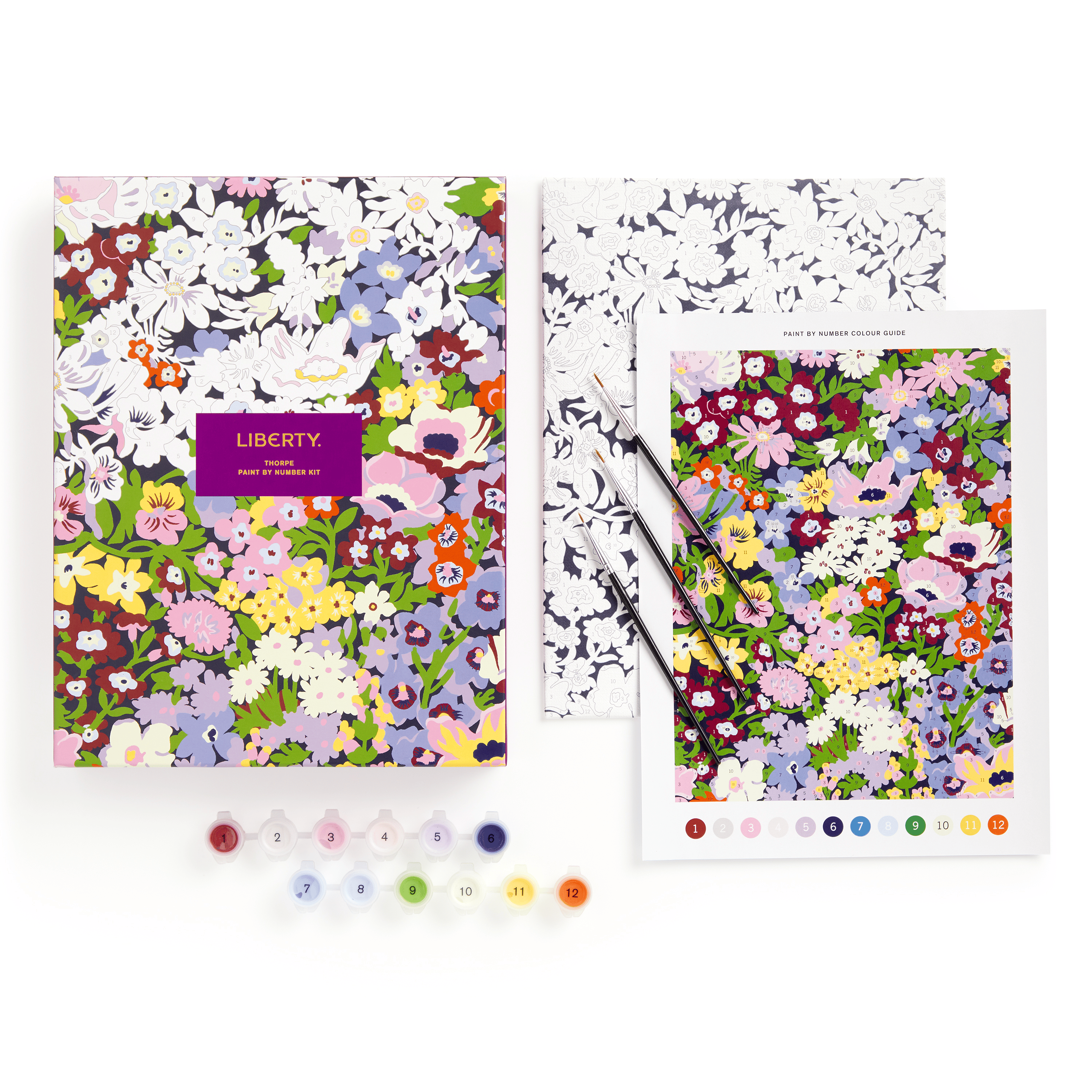 Abrams & Chronicle Liberty London paint by numbers kit floral