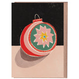 Star Bauble Christmas Holiday Greeting Card