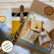 Bees & Honey Linen Stitch Lavender Bags Kit (Makes 4)