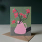 Card, Red Geums