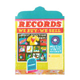 Record Shop Shaped Card