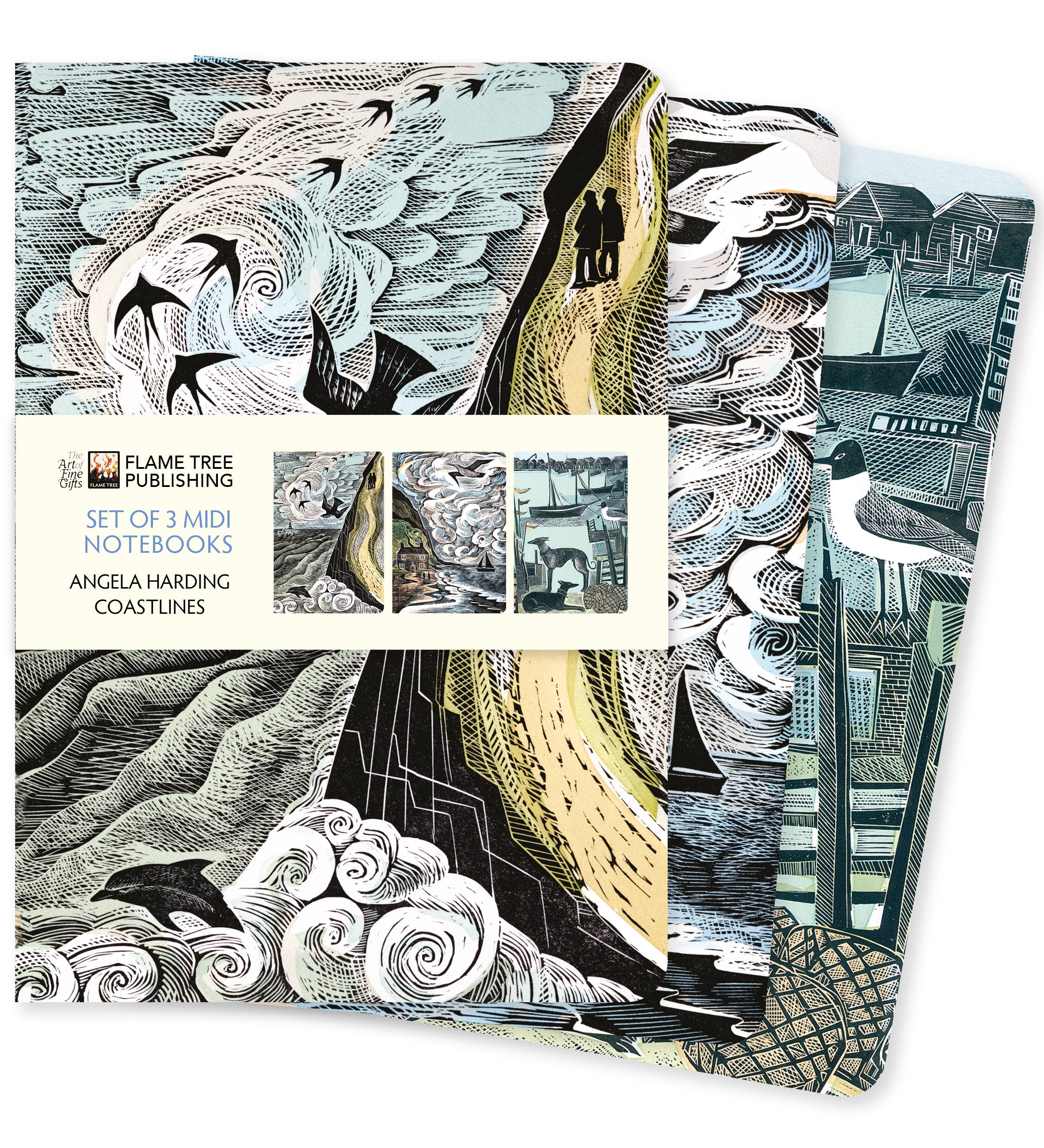 Set of 3 Midi Notebooks – Cornish Coast Collection