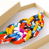 Chunky Liberty Fabric Knot Pendant - Deco Florals: Gloria Lomo