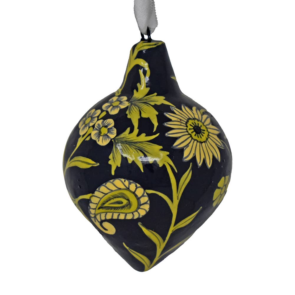 Hand-Painted Papier Mâché Lantern Bauble