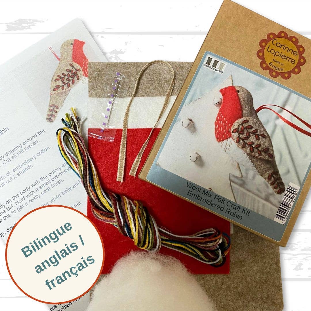 Embroidered Robin Felt Craft Mini Kit