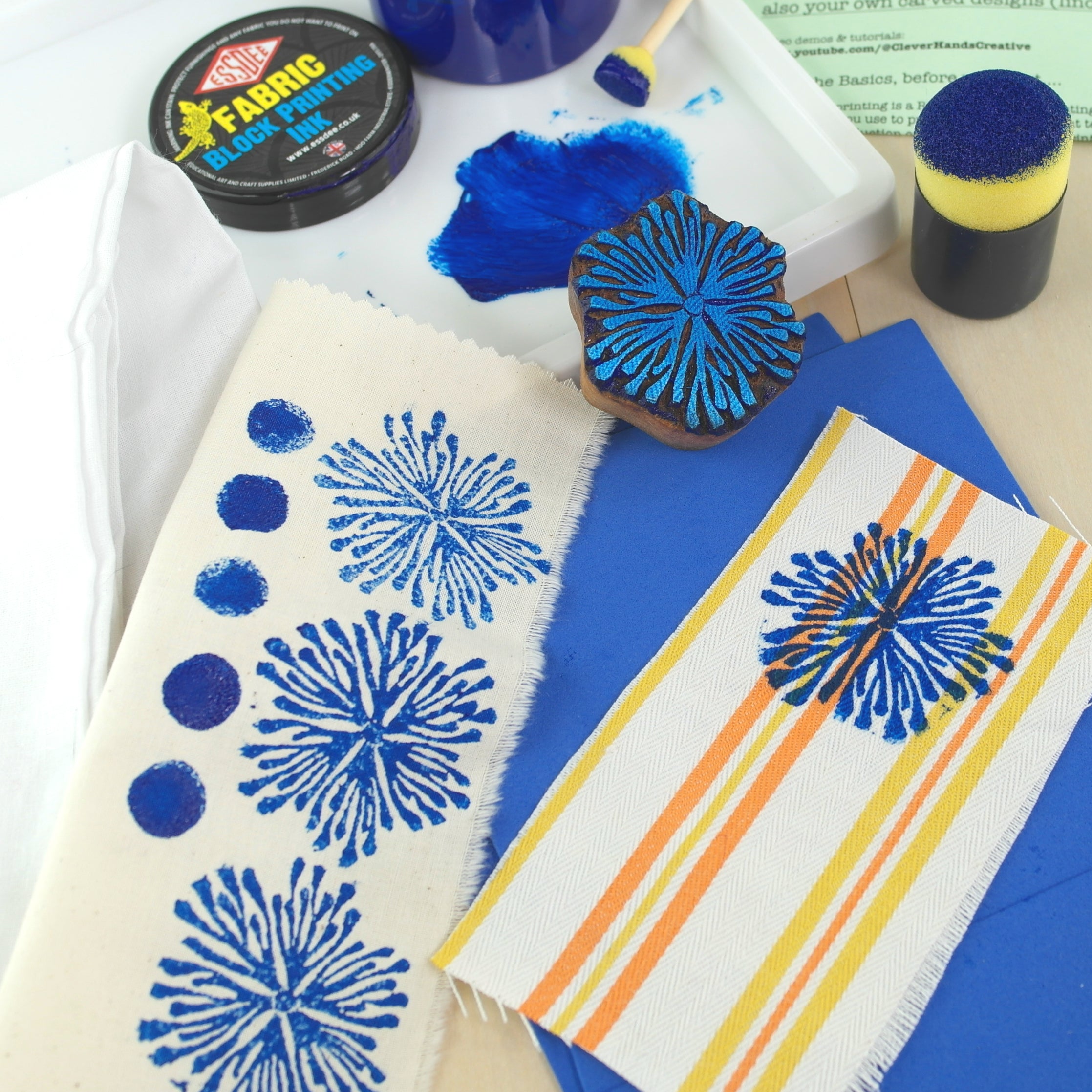 Fabric block printing kit
