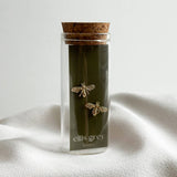 Bee Stud Earrings in a Glass Vial