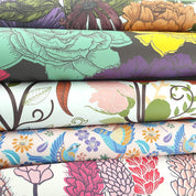 Rewrapped Pack of 5 mixed design 'floral modern'  gift wrap sheets with tags
