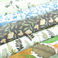 Pack of 5 mixed design 'floral traditional' gift wrap sheets with tags