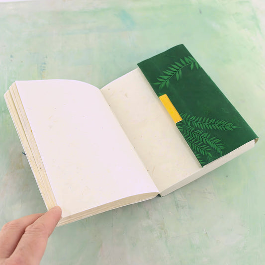 Artist handmade journal, lotus blue