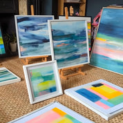 Clever Hands Workshops Workshop canvas painting abstract seascape