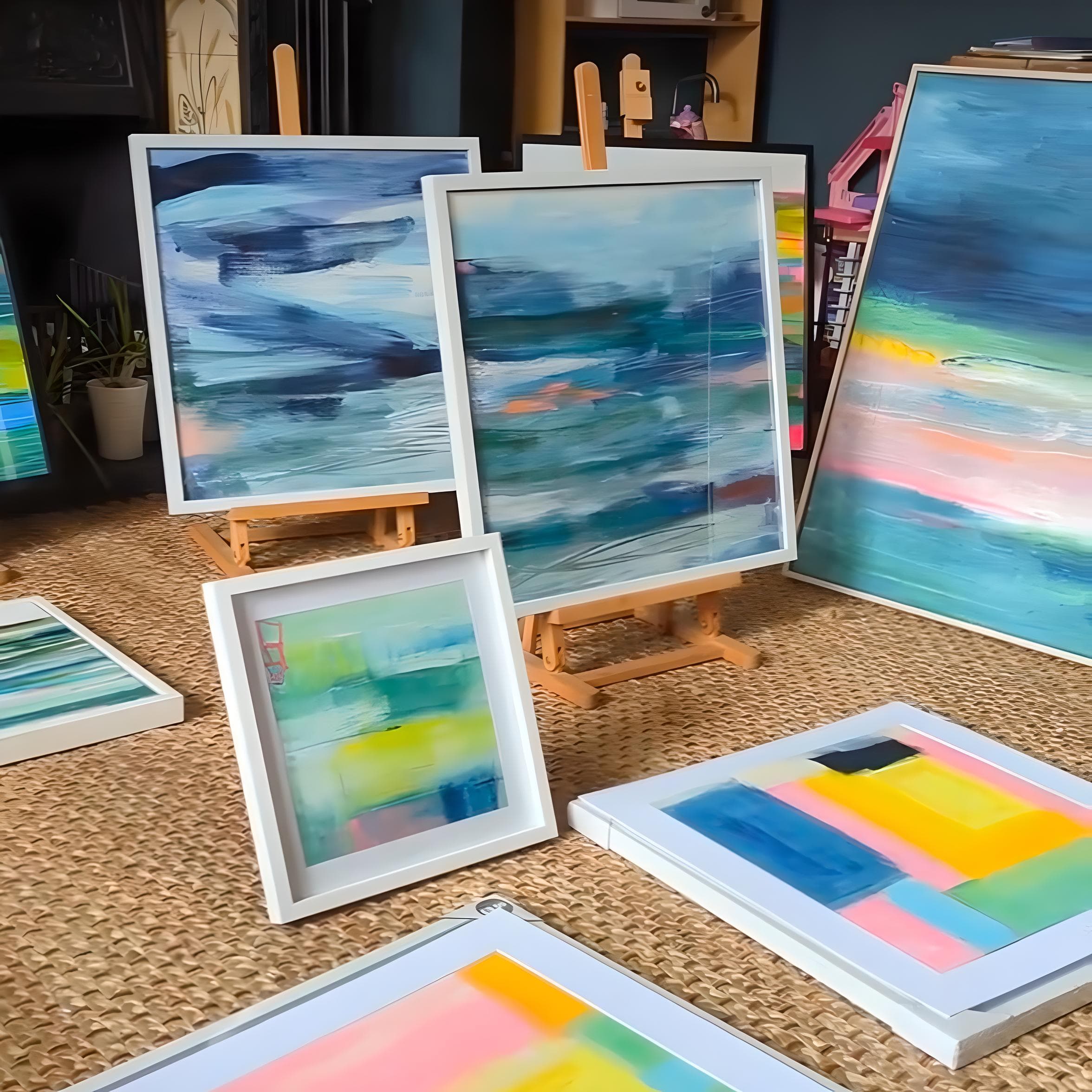 Clever Hands Workshops Workshop canvas painting abstract seascape