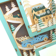 Light up snowy letter, monogram H