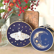 Embroidery kit moth & moon