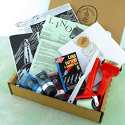 Linocut & print premium kit with 3 ink colours