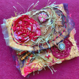 Textile art beginners - recycled sari upcycle