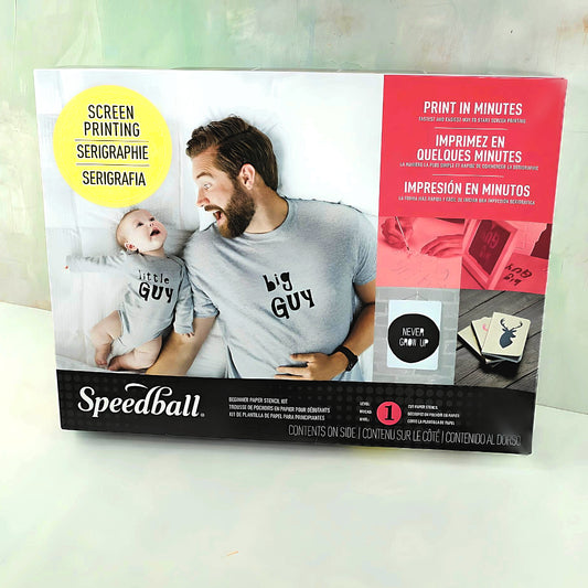 Screenprinting with paper stencil kit for beginner by Speedball