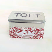 Peppermint swirls in a tin, crochet kit