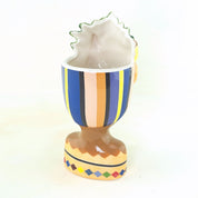 Fruity handpainted pot with bird
