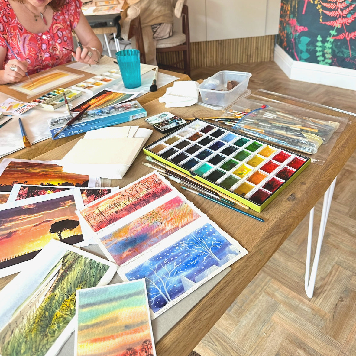 Workshop watercolour painting Autumn