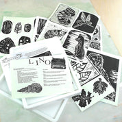 Woodland slumber linocut printmaking kit
