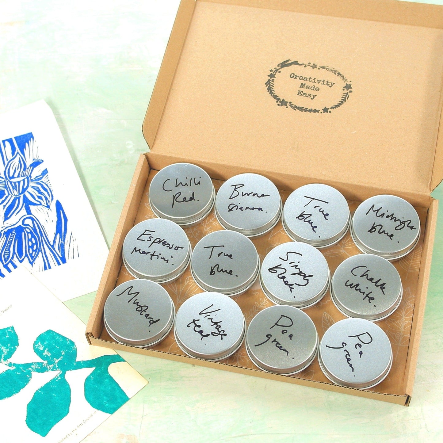 Block printing ink set of 12