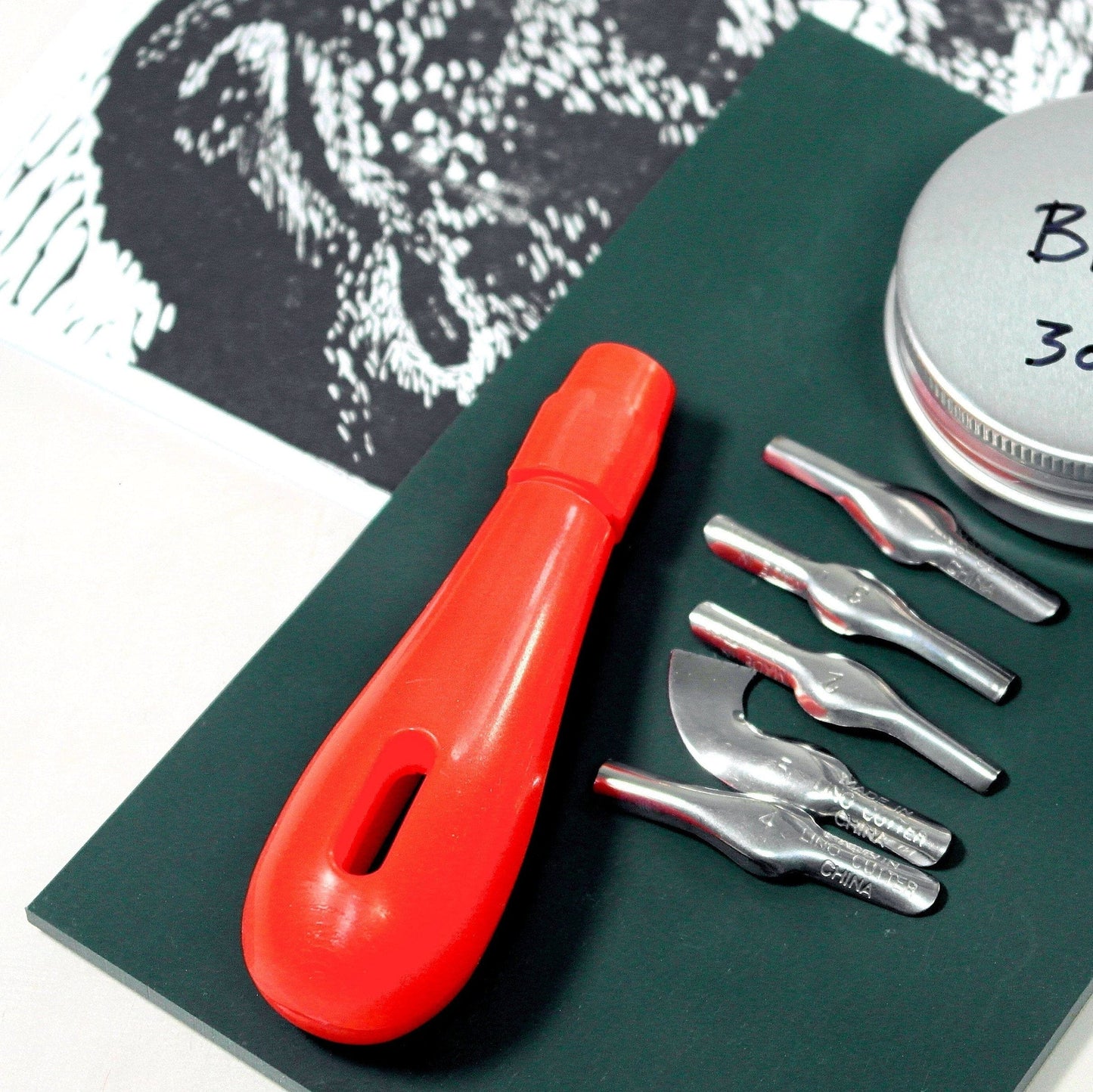 5 blade student linocut tool set